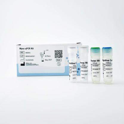 MpxqPCR Kit with vials on a white background